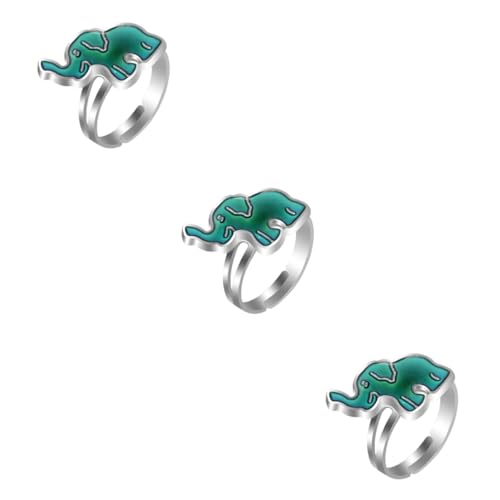 Anillo de elefante térmico ajustable que cambia de color para niños