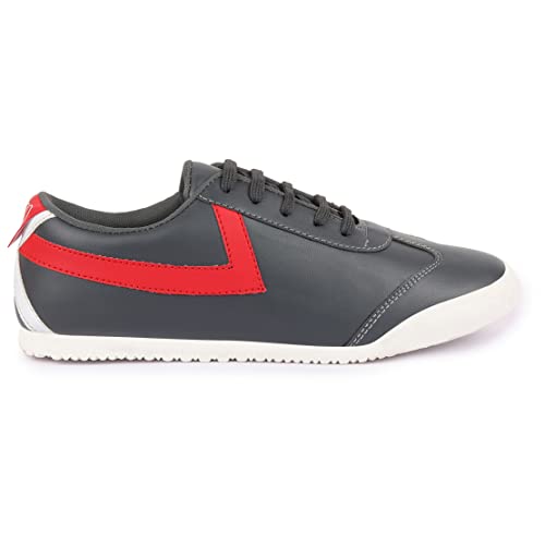 Image of FAUSTO Men's Lace-Up Classic Striped Sneakers Casual Shoes