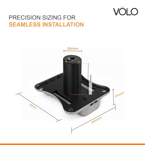 Image of Volo Furniture Cupboard Lock - 30mm Black Safety Lock for Drawers, Cabinets, Wardrobes, and Almirahs - Home & Office Use