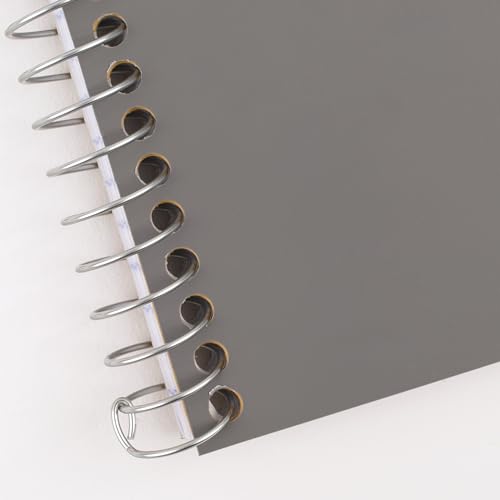 Image of Five Star Spiral Notebook, 2 Subject, College Ruled Paper, 6 inch x 9-1 /2 inch, 80 Sheets, Fights Ink Bleed, Water Resistant Cover, Gray (840029AA3-ECM)