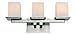 Trans Globe Imports 20373 BN Transitional Three Light Vanity Bar from Fusion II Collection in Pewter, Nickel, Silver Finish,