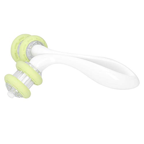 Ymiko Firming Lifting Slimming Massage Roller Tool for Leg Waist Arm, Arc handle, ergonomic design, easy to control The strength, V Type double rollers, suitable for legs, waist,