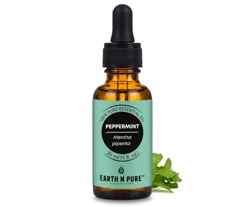 Image of Earth N Pure Peppermint Essential Oil - Steam Distilled for Cooling Comfort, Focus & Refreshed Scalp - Pure & Undiluted | 30ml