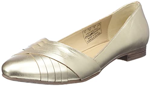 Hush Puppies Women's Marley Ballerina Ballet Flat, Gold, 38 EU