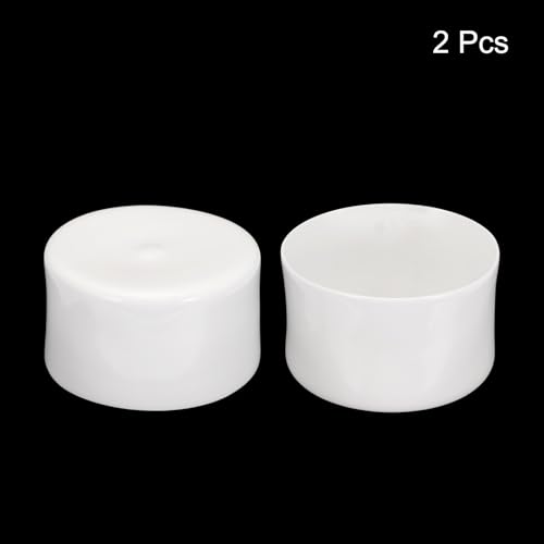 Image of uxcell 2pcs Rubber End Caps 100mm ID Vinyl Round Tube Bolt Cap Cover Screw Thread Protectors White, 50mm Height