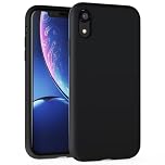 TAXXOE Silicone Case Compatible with iPhone XR Case Soft Ultra Slim Protective Shockproof Liquid Silicone Phone Case, Anti-Scratch Microfiber Lining, 6.1" Black