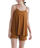[シードレス] キャミソール付 ビキニ/水着4点 セット DXXM0277 レディース M キャメル