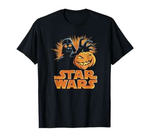 T-shirt Star Wars Halloween Darth Vader avec citrouille effrayante pour fan de pop culture