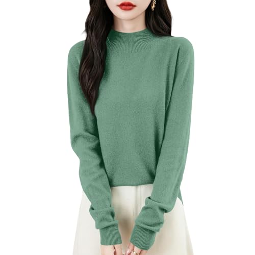 TOFOTL Wool Jumpers for Women UK Preppy Sweaters Cape Quarter Blended Tops Christmas Half Zip Sweatshirt Christmas Jumper Working Women's Smart Crewneck Knit Sweater UK Office Turquoise M