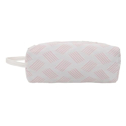 Image of Zollyss Polyester Big Capacity Pencil Case High Large Storage Pouch Marker Pen Case Simple Stationery Bag School College Office Organizer for Teens Girls & Boys (White with Design)