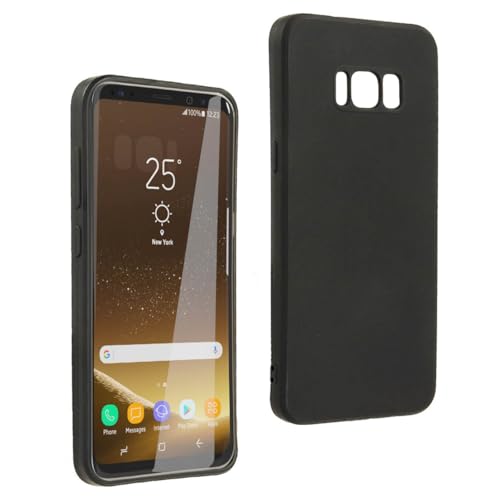 REY Funda Carcasa para Samsung Galaxy S8 Plus, Anti-Deslizante Negra, Elegante y Ligera, TPU Flexible Premium