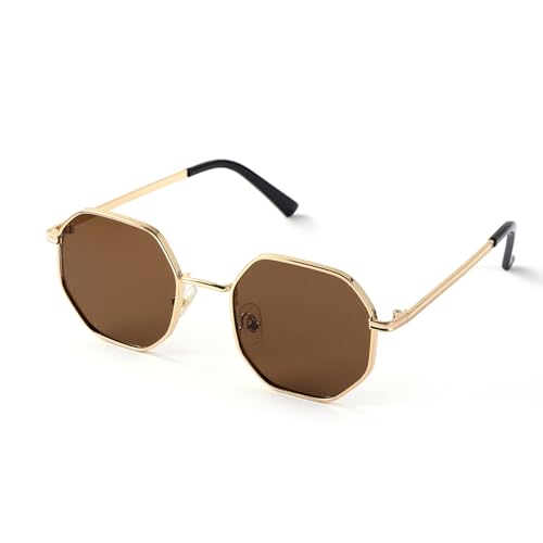 Verres UV400 sur ces lunettes de soleil tendance rétro métal protégeant efficacement vos yeux - 4
