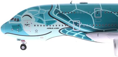 Miniatura 5 de JC Wings All Nippon Airways Green Turtle A380-800 JA382A 1400 DIECAST modelo de avión preconstruido