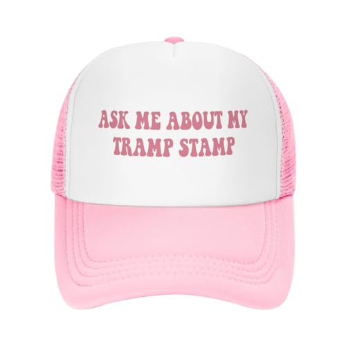 Image of You Find It Offensive? I Find It Funny Trucker Hats for Women Pink Men Funny Slogan Pink Hats for Men