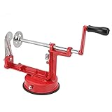 Shanrya Cortador de Patatas Fritas en Espiral Rojo Rizado Multifuncional, Cuchillo de Cocina para el hogar, Hoja de Acero Inoxidable