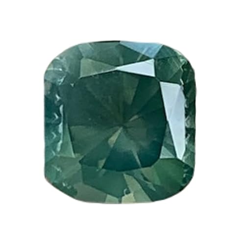 Saphir vert coussin naturel idéal pour offrir un bijou unique