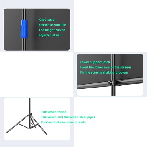 Pantalla de proyector portátil 72 pulgadas 16:9 con soporte retráctil miniatura 5