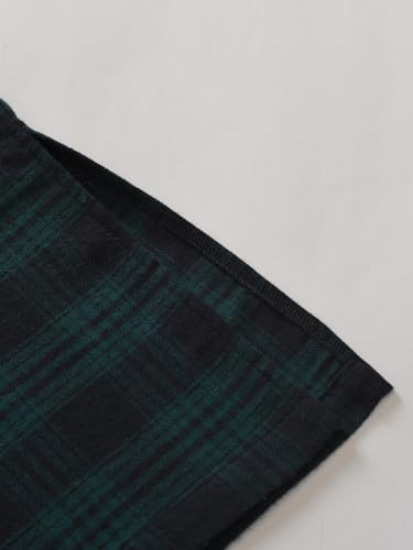 Esenchel Men's Long Flannel Nightshirt Full Length Cotton Nightgown3