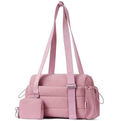 Image of ROULENS Small Gym Bag for Women 2 Set Mini Gym Duffle Bag with Wet Compartment and Coin Wallet, Gym Tote Bag for Workout /Sport /Travel
