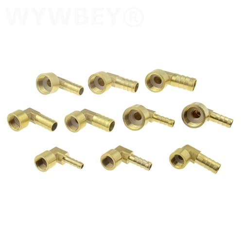 Qinlu-Brass Connector Hose Fitting Brass Hose Pipe Fitting Elbow 8mm 10mm 12mm 14mm 16mm Barb Tail 1/4