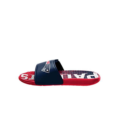 FOCO New England Patriots NFL Mens Gradient Wordmark Gel Slide - S4