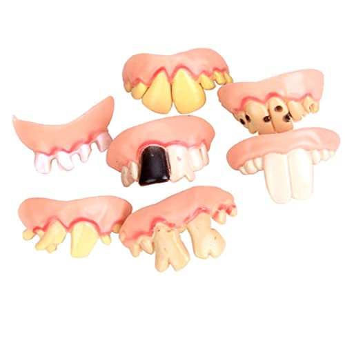 Zxpjkyu 5 Piezas Dientes Chistosos Falsos Juguete Disfraz Material de Goma Suave para Fiestas Temáticas Reuniones Sociales Entretenimiento en Casa
