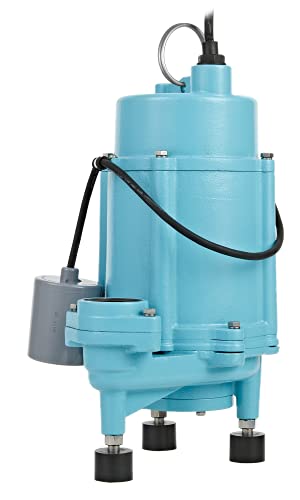 Little Giant 16G-F151-20, 115V, 2958 GPH, 1 HP Automatic Grinder Pump for Sewage and Effluent Systems with Piggyback Tethered Float Switch, Blue, 509810 #1