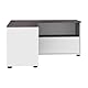 Symbiosis Eck-TV-Schrank Angle 90 x 90 x 45 cm, weißes Melamin und Zement, Weiß