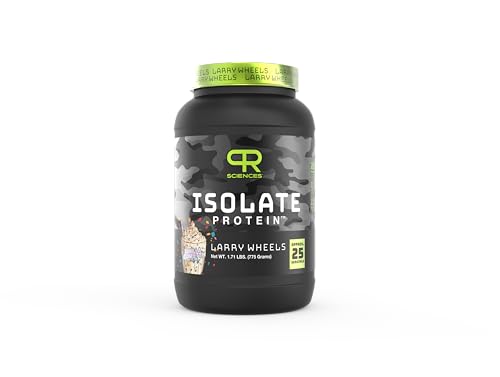 Proteínas, Larry Wheels' 100% Hydrolyzed Whey Isolate Protein Powder - 25 g de proteína - 5,5 g de BCAA, sin gluten - bajo en carbohidratos y bajo en azúcar, de rápida...