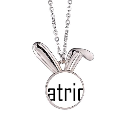 Collier lapin Irlande de la Saint-Patrick en alliage argenté pour femme