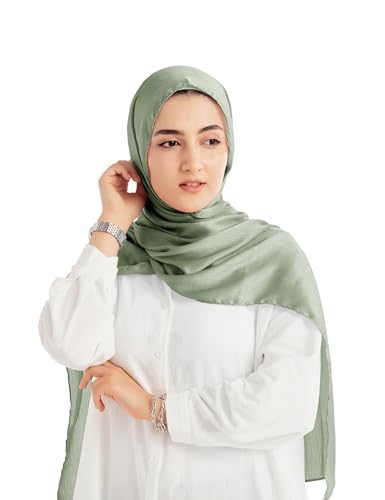 Satin Crepe Hijab Scarf for Women