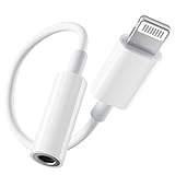 【MFi認証】iPhone イヤホン変換アダプタ Lightning - 3.5 mm ライトニング イヤホン 変換 純正チップ ハイレゾ対応 DAC搭載 音量調節/通話/音楽対応 柔らかエコTPE製 iPhone 14/13/SE/12/11/XS Max/XS/XR/X/8/8plus/7/7plus対応