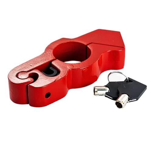 Antivol de Guidon de Moto en Acier Rouge avec Double Verrouillage pour Zontes G1 125