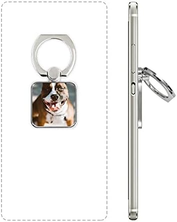 Bulldog Pet Animal Frightful Picture Square Cell Phone Ring Stand Holder Bracket Universal Support Gift image 2