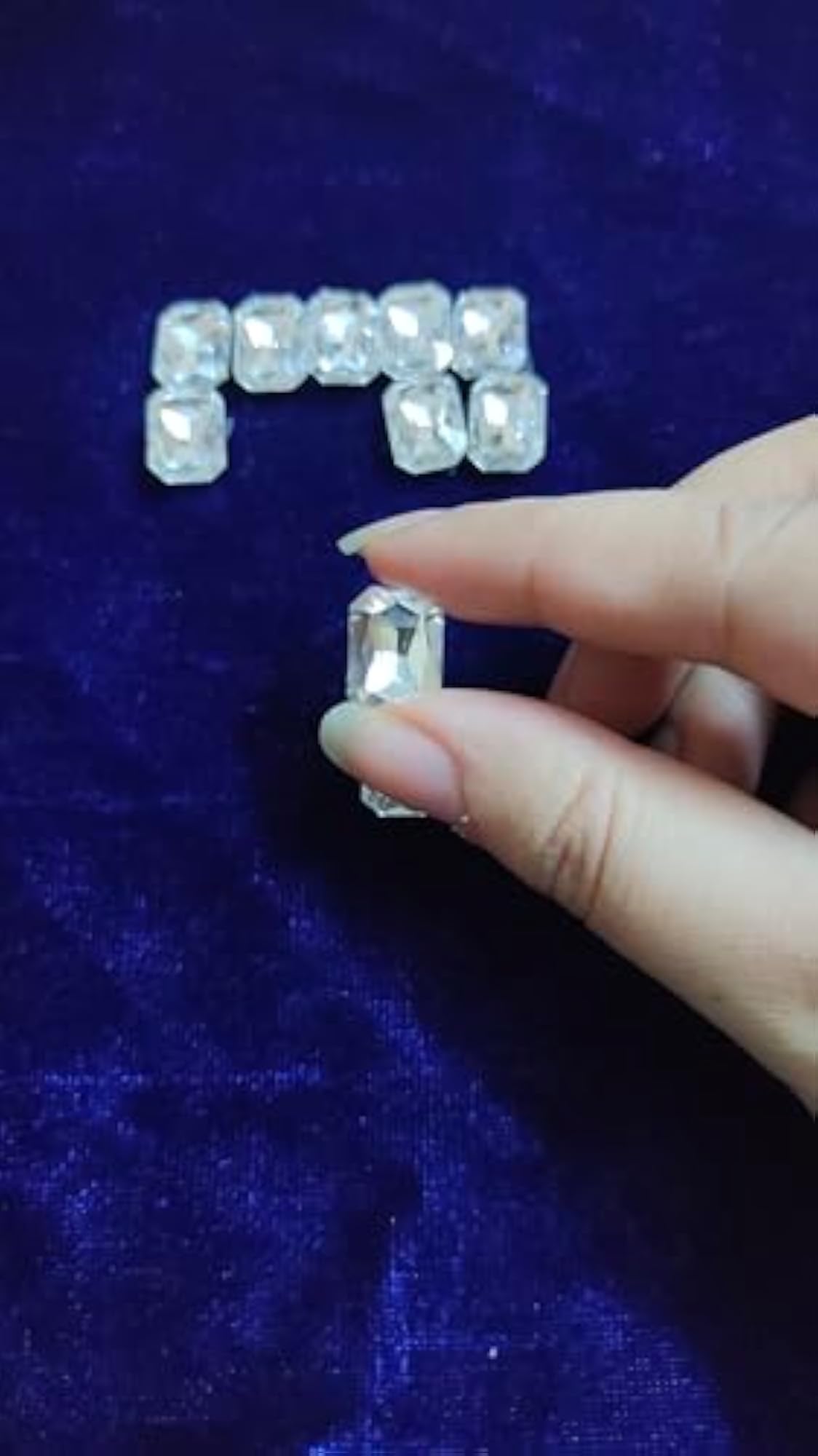 10pc White Crystal Hair Clips Set for Wedding Accessories