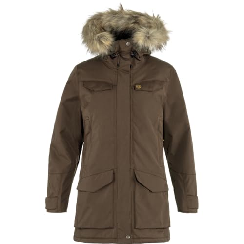 Fjallraven Nuuk Parka Women's Synthetic Insulated Jacket, Dark Oak, S