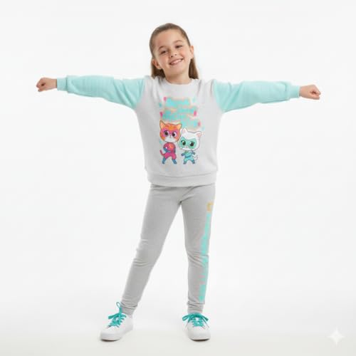 Image of Disney Super Kitties Girls Fleece Sweatshirt and Legging Pants Set for Toddler and Big Kids
