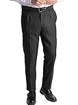 Jolliman Men's Self Adjusting Elasticated Wonder Waist Formal Casual Business Leasure Workwear Trousers Black