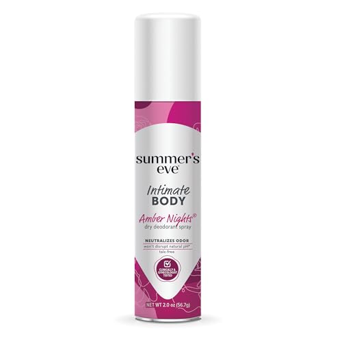 Summer's Eve Amber Nights Daily Feminine Spray with Talc-Free, Odor-Neutralizing and...
