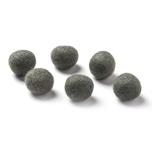 Darice 30041557 Wool Beads, Dark .62", Gray #TOP14
