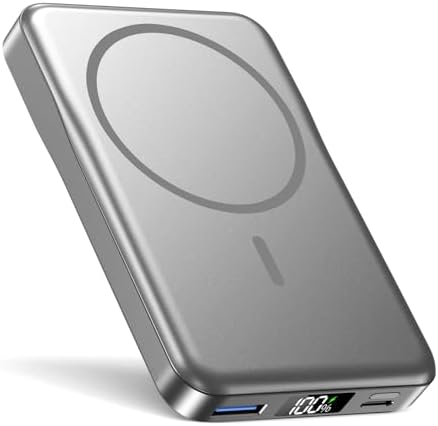 Magnetic Portable Charger 10000mAh, Fast Charging MagSafe Battery Pack