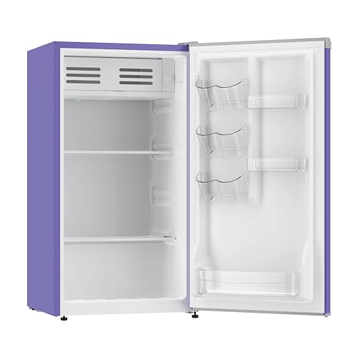 Image of ARCTIC CHEF Mini Refrigerator-Freezer Compartment-Adjustable Thermostat Control-Reversible Doors-Ideal for Dorm, Office, RV, Garage, Apartment-PURPLE, 3.2 CU.FT