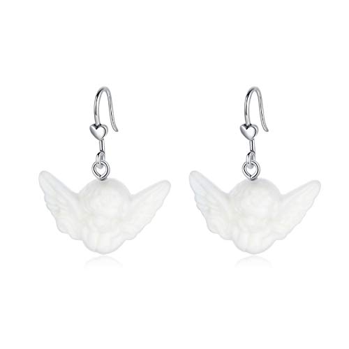 Boucles d'oreilles Petit Ange en argent sterling 925 de haute qualité pour femme