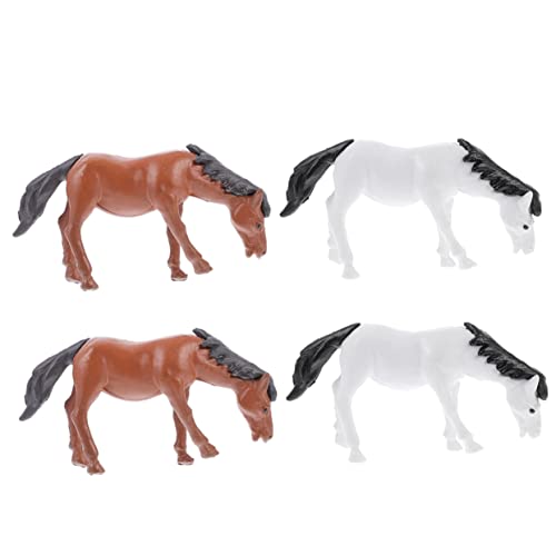 FUNOMOCYA 4pcs Horse Decorations Mini Horse Ornaments for Micro-Landscape for DIY Living Room Bedroom Decor