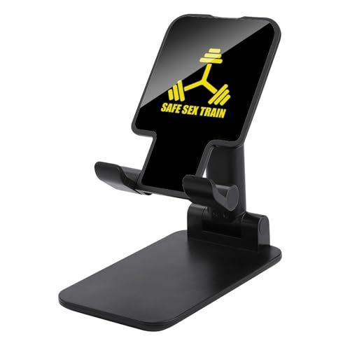 Image of Safe Seex Train Foldable Cell Phone Stand Tablet Holder Adjustable Cradle Desktop Accessories Black-Style