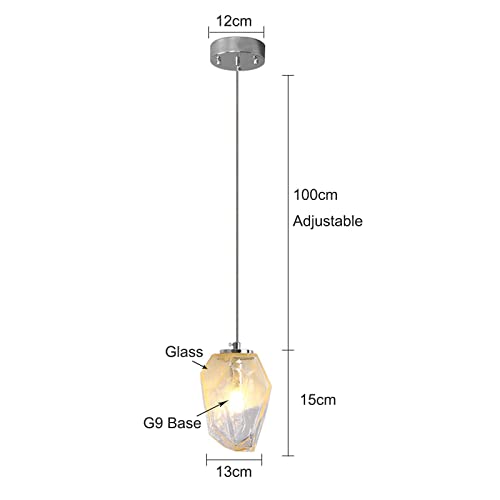 Mini lámpara de cristal degradado de lujo con base cromada para dormitorios exclusivos 2