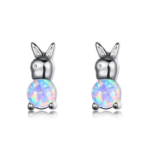Boucles d'oreilles lapin en opale pour illuminer vos tenues de fête