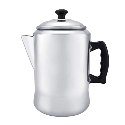 Haofy Aluminum Alloy Coffee Maker Pot Percolator Tea Kettle Stove Top With Lid Silicone Cool Grip #TOP11