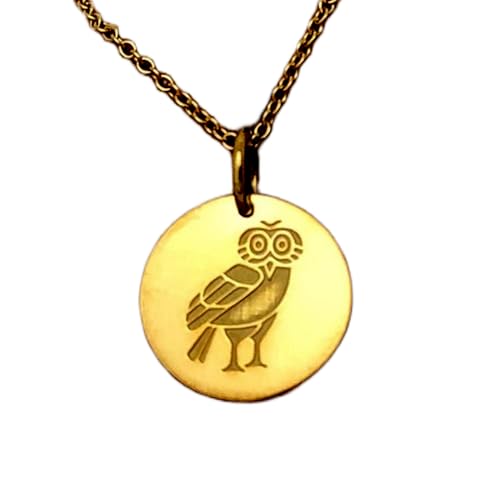 Pendentif hibou argent sterling 925 LKBEADS collier délicat chaîne 45 cm bijoux plaqués or