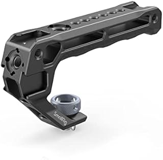 SMALLRIG Top Handle, Górny uchwyt z otworami ustalającymi 3/8"-16 do AR-RI, uchwyt do klatki na aparat, z 5 adapterami zimnej stopki do lustrzanek cyfrowych, waga tylko 124g (Lite) - 3765